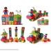 Learning Train Building Set Learning Train Building Blocks Set 50 Pieces 1 2 3 Number Train Early Educational Gift Toys Building Preschool Toy Alphabet Letter Building Blocks Preschool Toy B07MQCMQYY